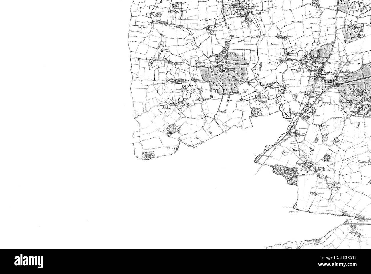 Mappa del foglio Essex 022, Ordnance Survey, 1872-1890. Foto Stock