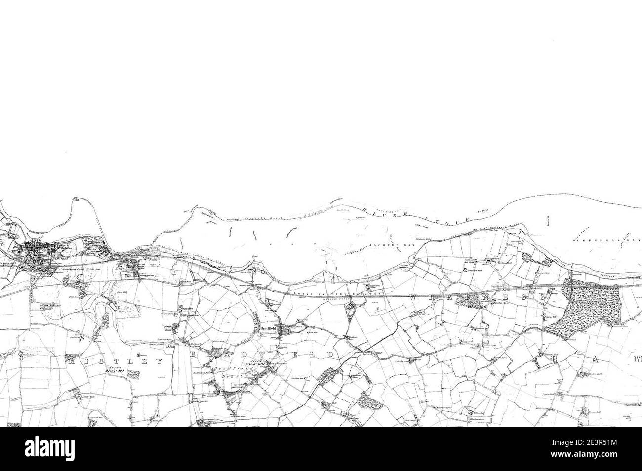 Mappa del foglio Essex 020, Ordnance Survey, 1872-1890. Foto Stock