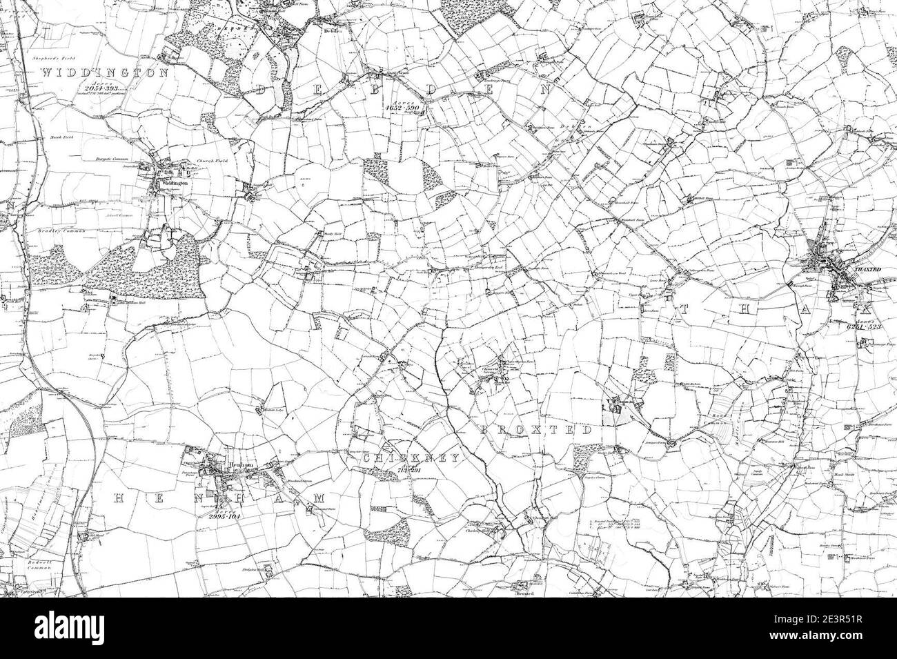 Mappa del foglio Essex 014, Ordnance Survey, 1872-1890. Foto Stock
