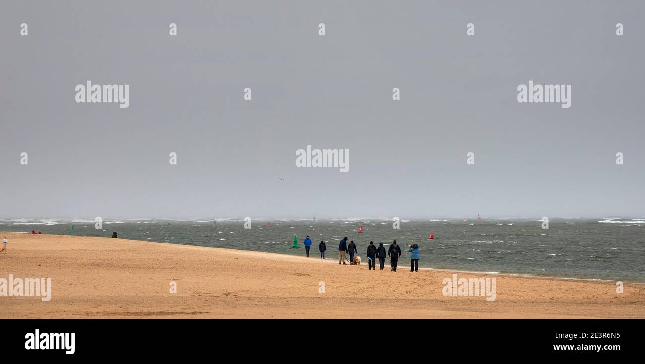 Wells vicino al mare spiaggia Nord Norfolk Regno Unito Foto Stock
