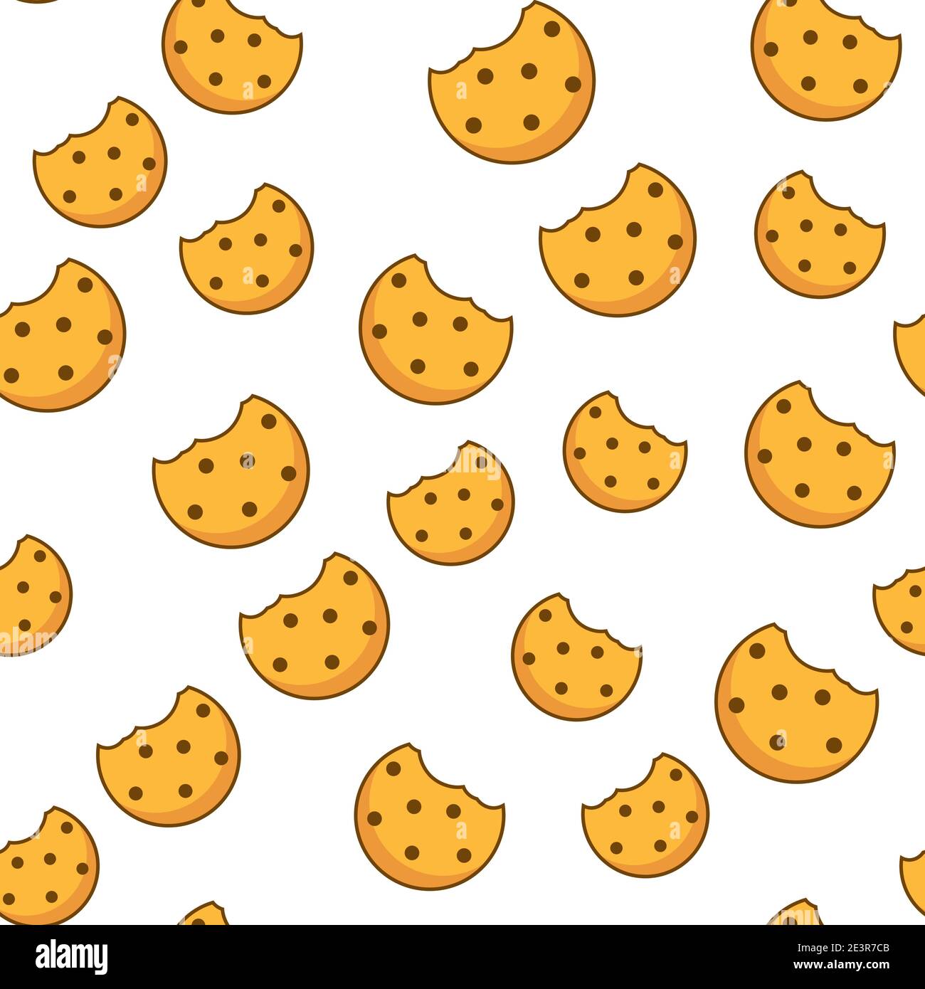 Bite cookie pattern chip biscotto sfondo senza cuciture. Icona del cookie Cracker motivo vettoriale crunch Illustrazione Vettoriale Bite cookie pattern chip biscotto sfondo senza cuciture. Icona del cookie Cracker motivo vettoriale crunch Illustrazione Vettoriale