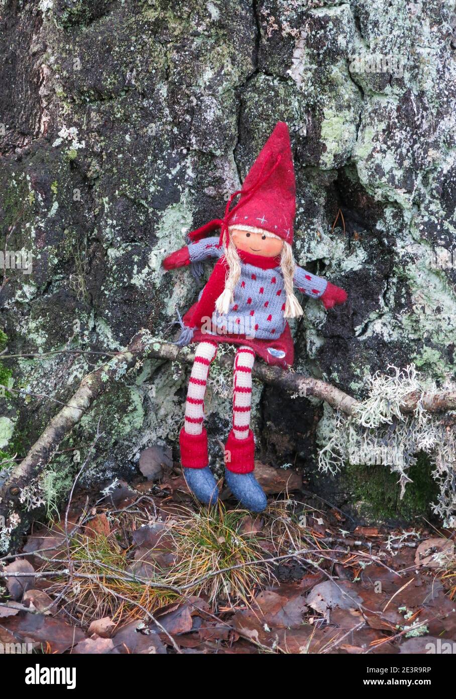 PIXIES prima di Natale sul sentiero per i bambini Foto Stock