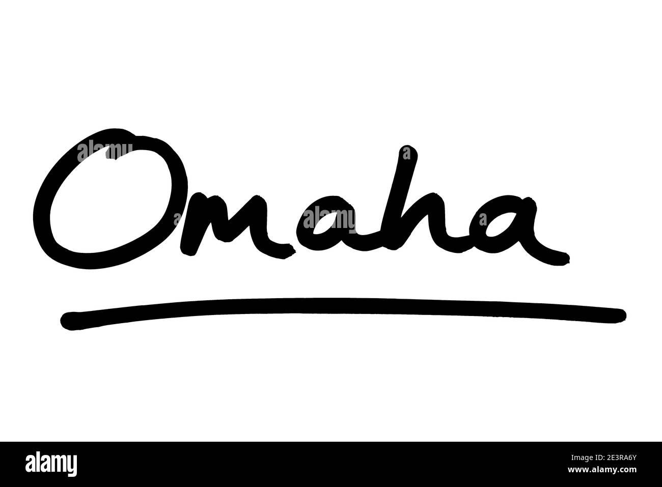 Omaha - una città dello stato del Nebraska negli Stati Uniti d'America. Foto Stock