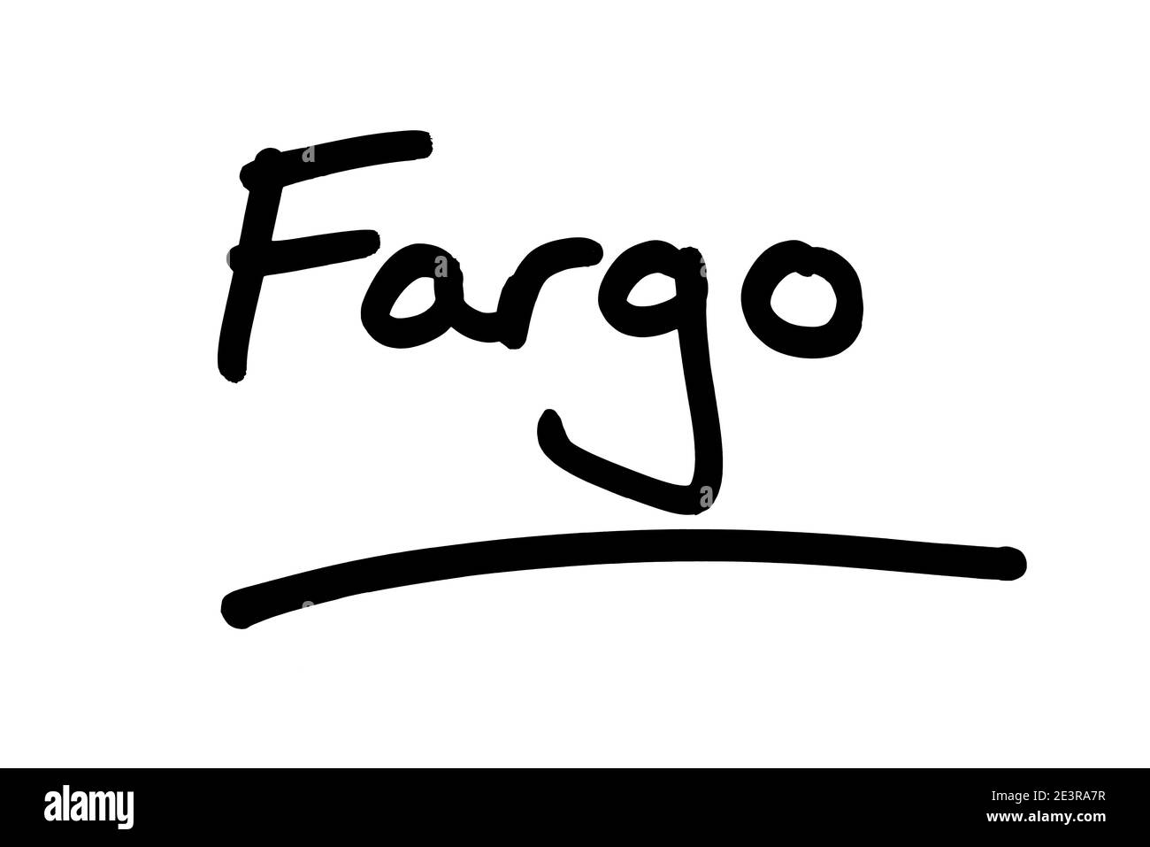 Fargo - una città dello stato del North Dakota negli Stati Uniti d'America. Foto Stock