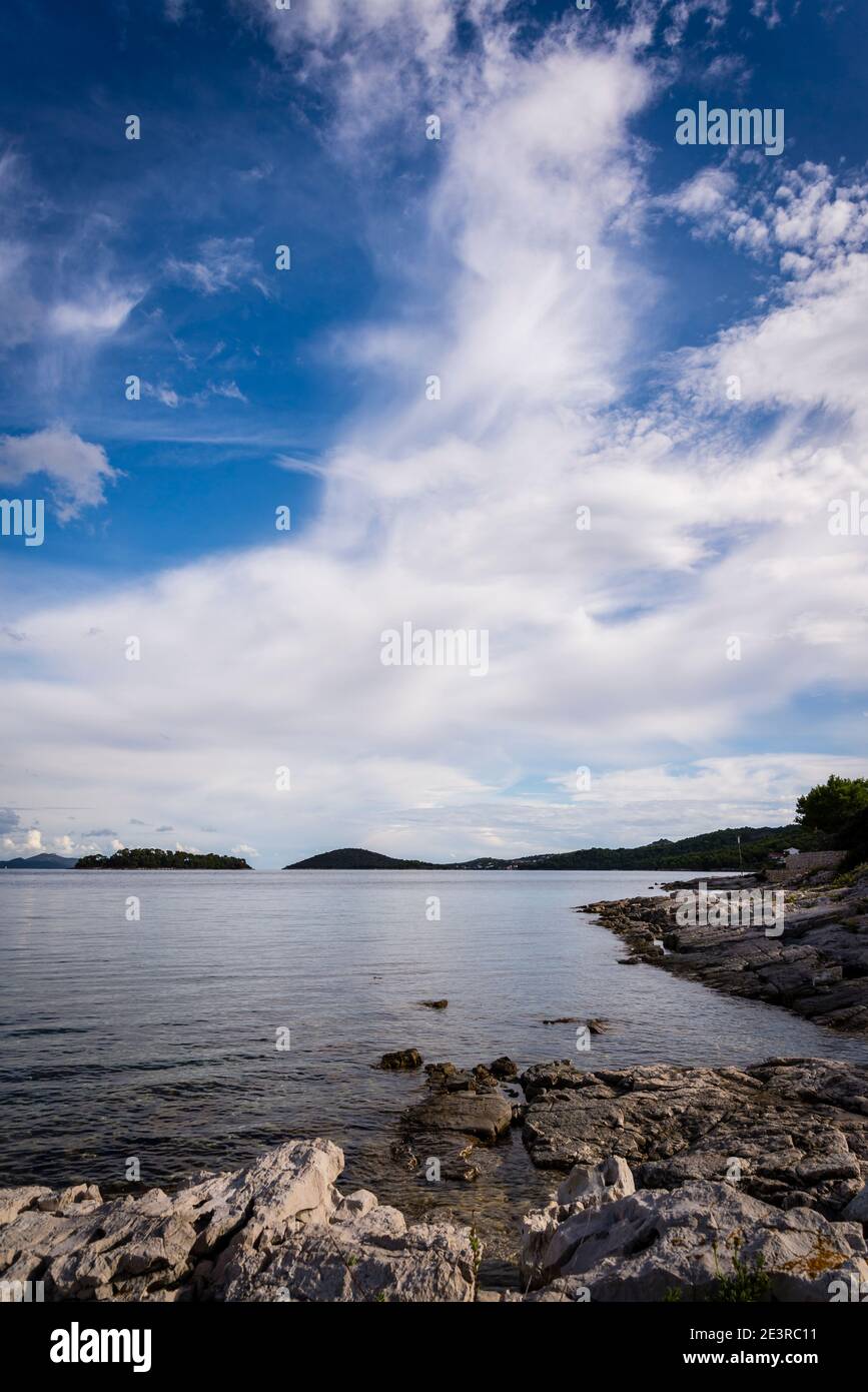 Secondcape, Isola di Iz, arcipelago di Zara, Dalmazia, Croazia Foto Stock