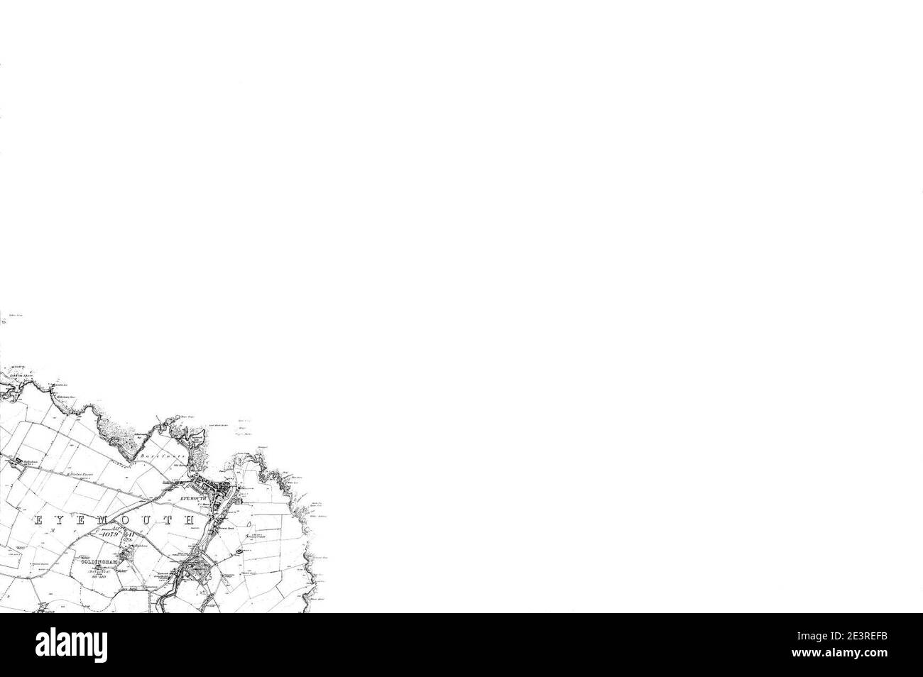 Mappa del Berwickshire foglio 006, Ordnance Survey, 1857-1862. Foto Stock