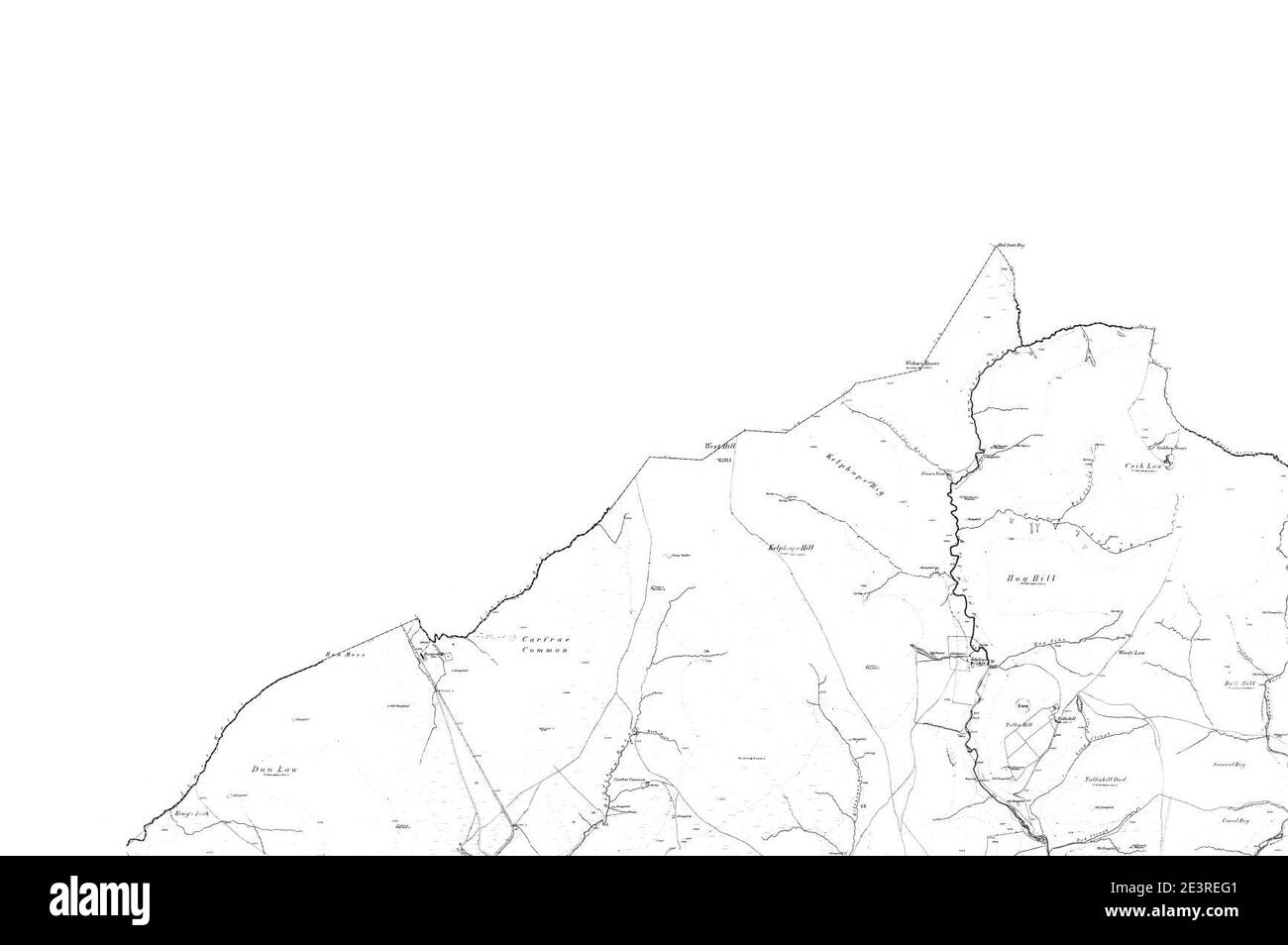Mappa del Berwickshire foglio 007, Ordnance Survey, 1857-1862. Foto Stock