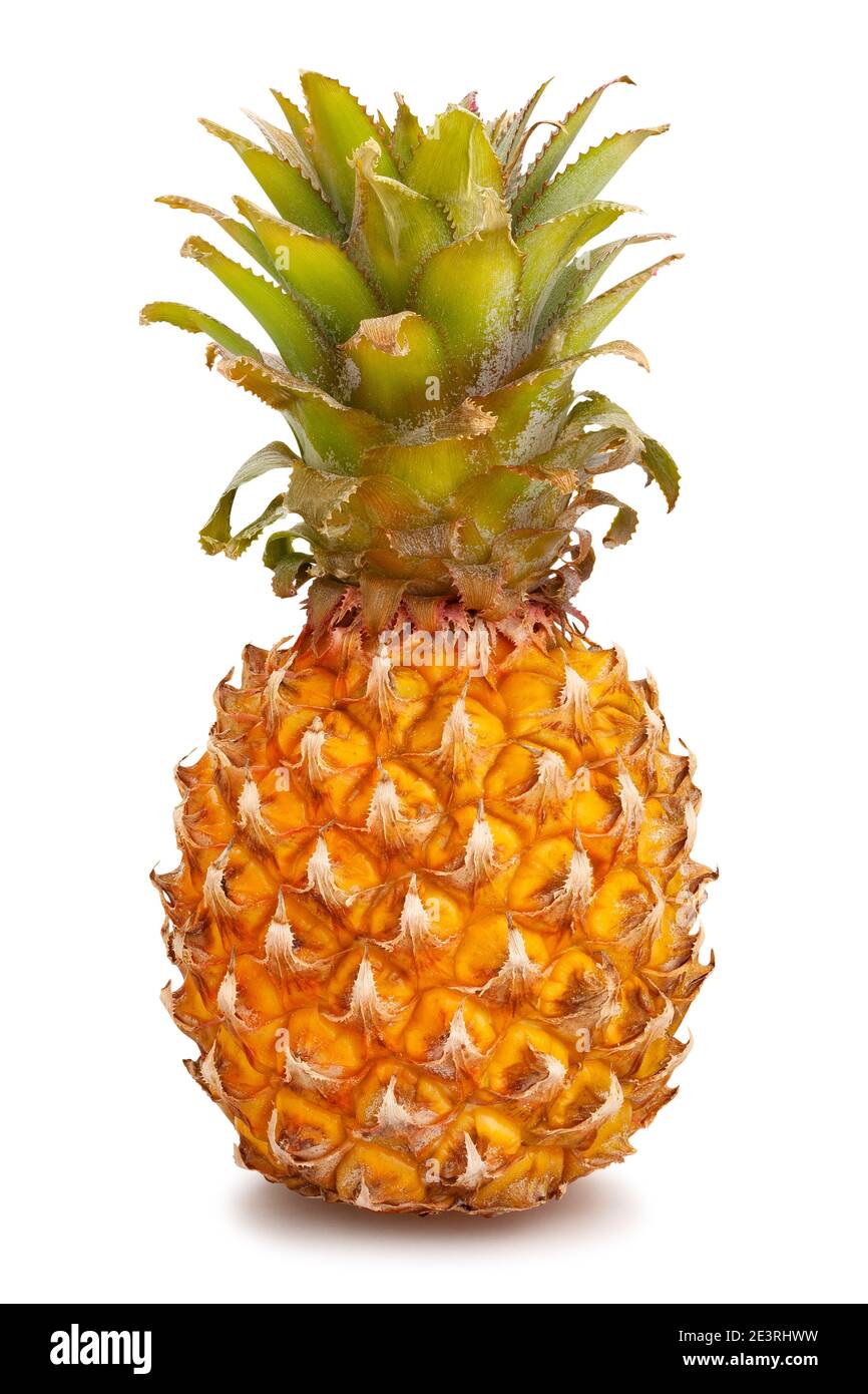 Mini percorso di ananas isolato su bianco Foto Stock