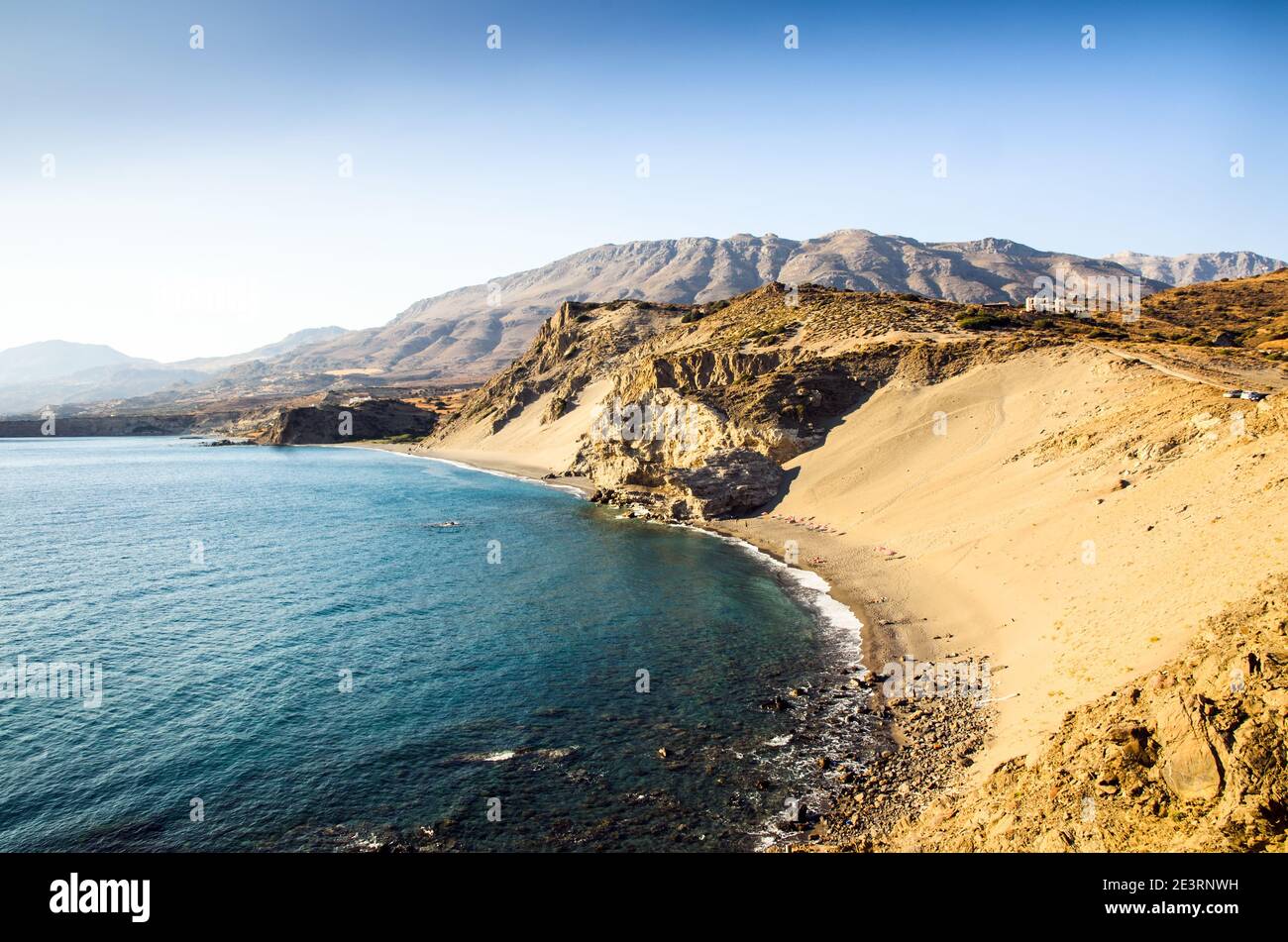 Spiaggia sabbiosa di Agios Pavlos - Crete, Grecia Foto Stock