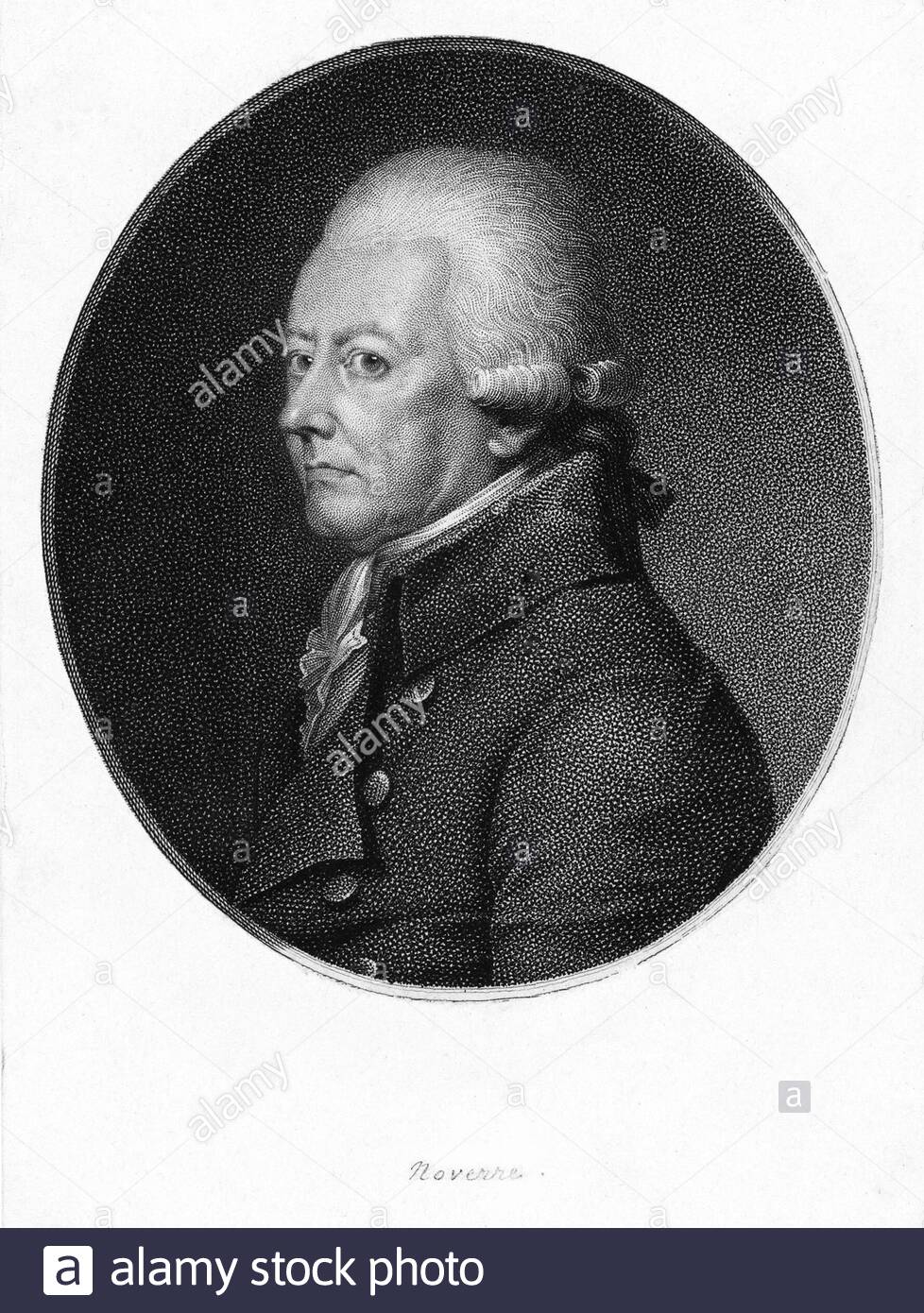 Jean-Georges Noverre, 1727 – 1810, è stato un ballerino e ballerino francese, illustratore d'annata del 1800 Foto Stock