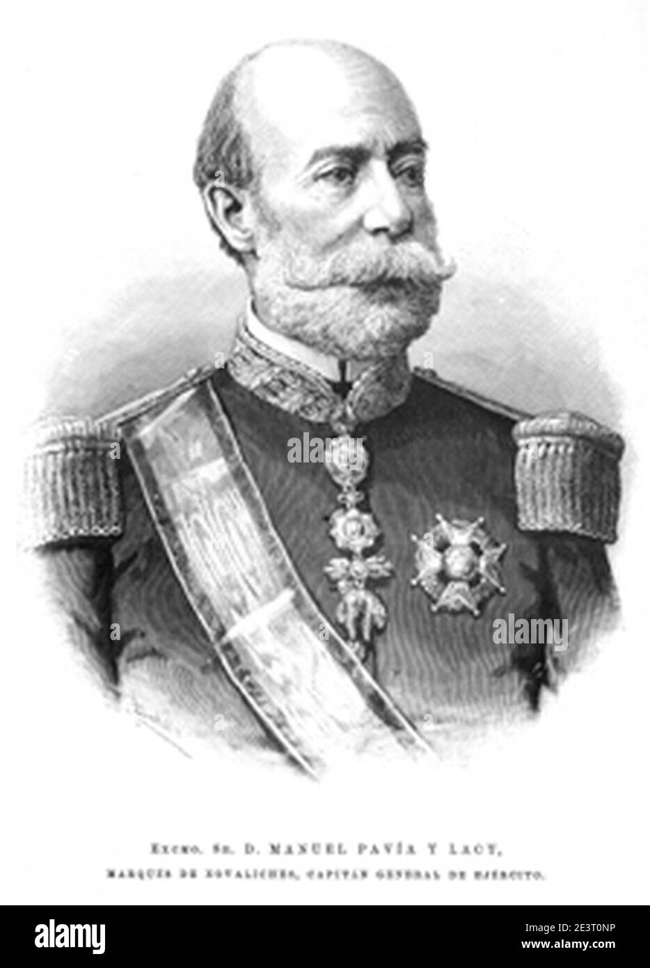 Manuel Pavía y Lacy, 1° marchese di Novaliches. Foto Stock