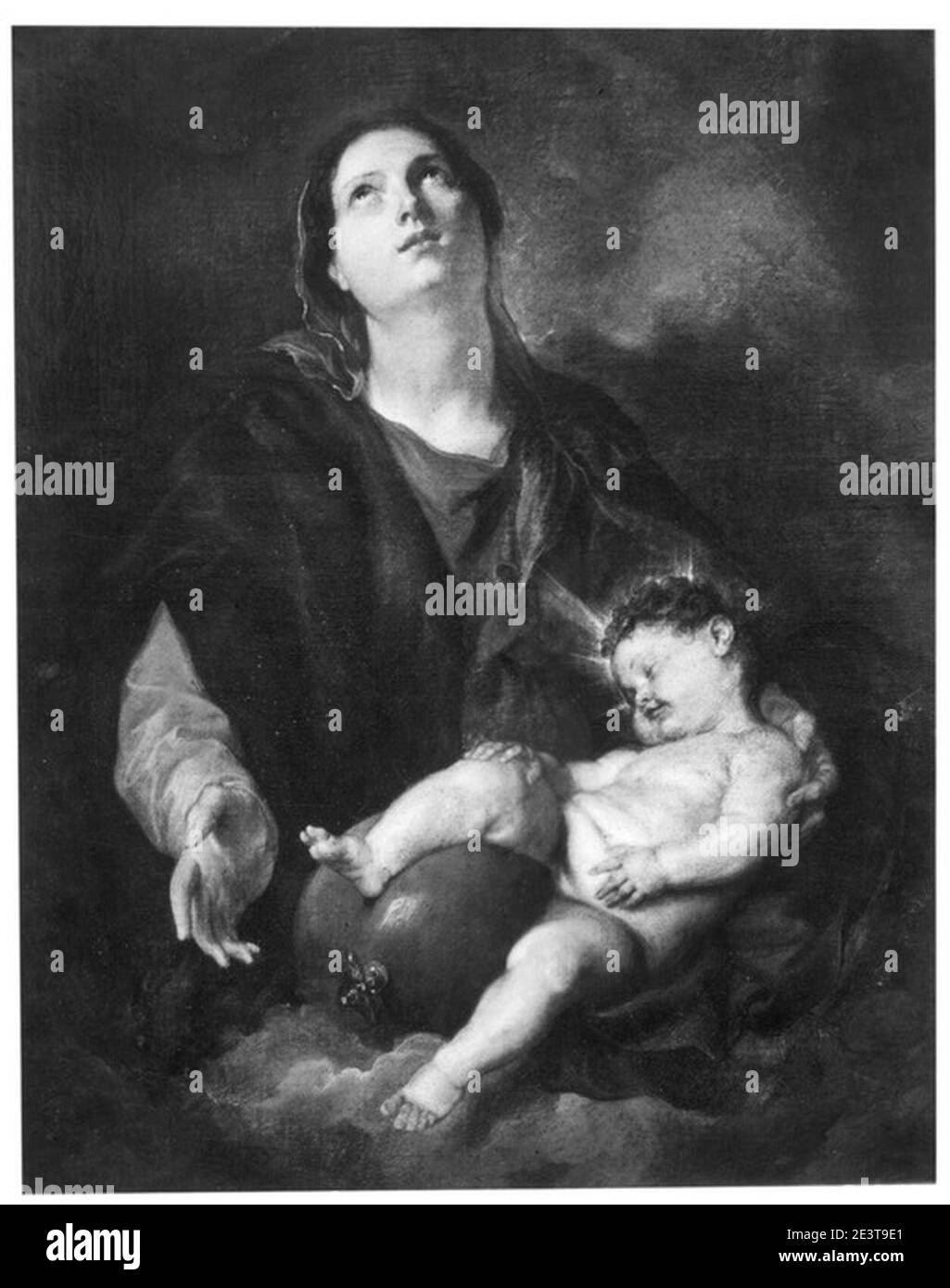 Modo di Anthony van Dyck - Maria con il Cristo-bambino addormentato. Foto Stock