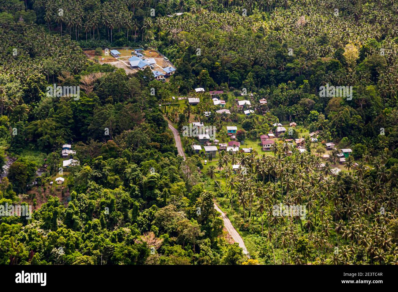 Vista aerea su Bougainville, Papua Nuova Guinea Foto Stock