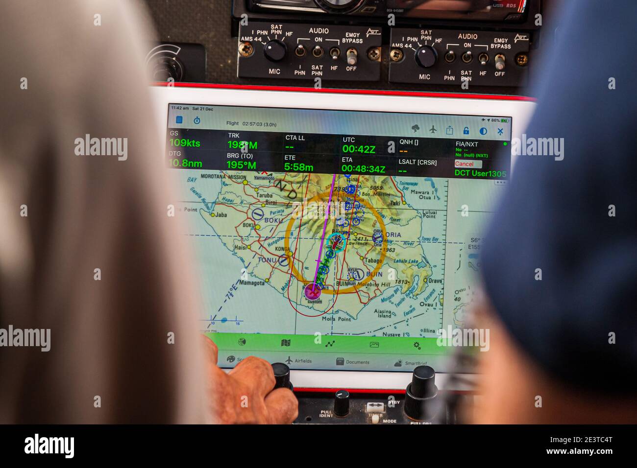 Vista aerea su Bougainville, Papua Nuova Guinea Foto Stock