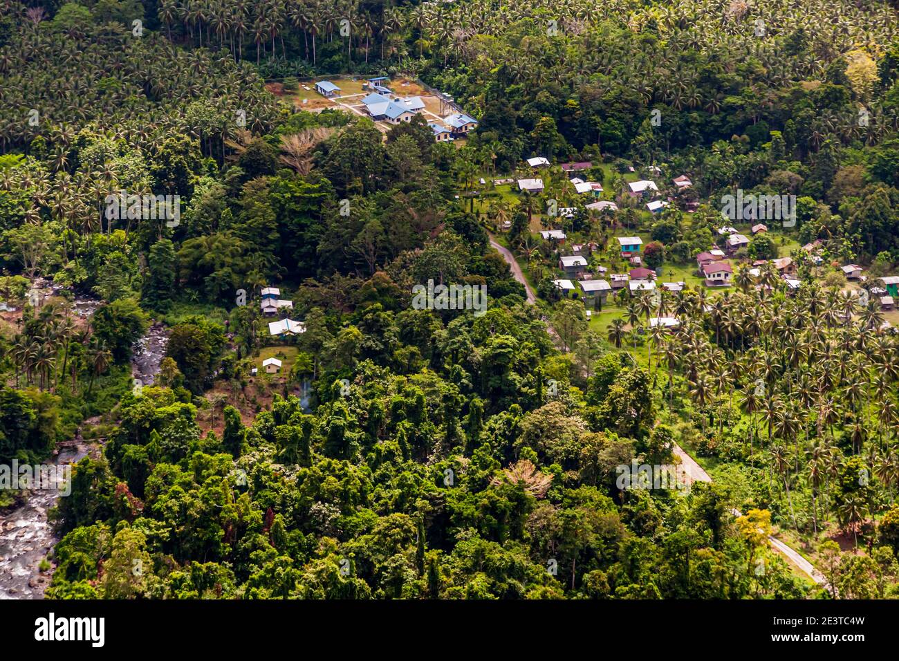 Vista aerea su Bougainville, Papua Nuova Guinea Foto Stock