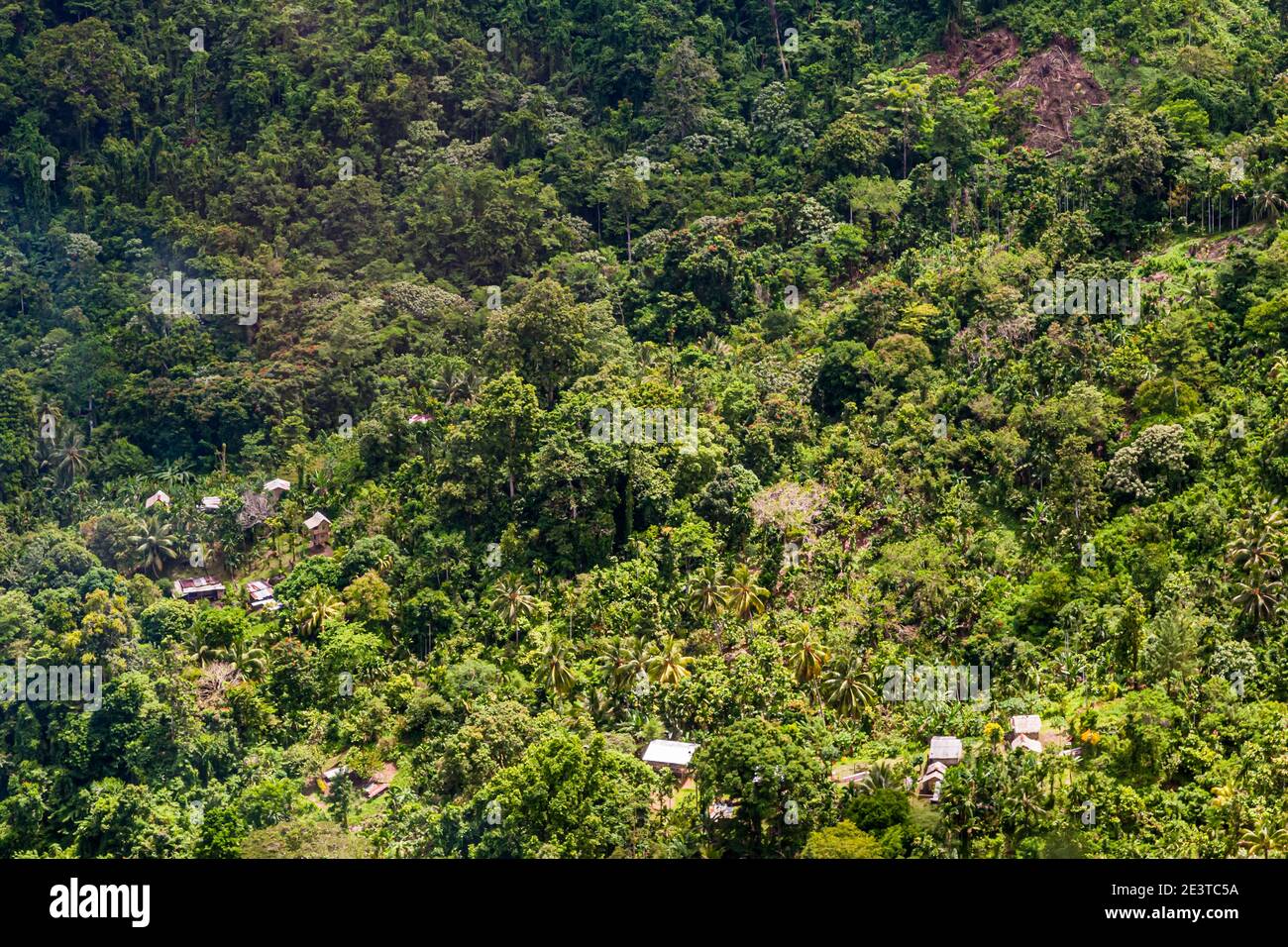 Vista aerea su Bougainville, Papua Nuova Guinea Foto Stock