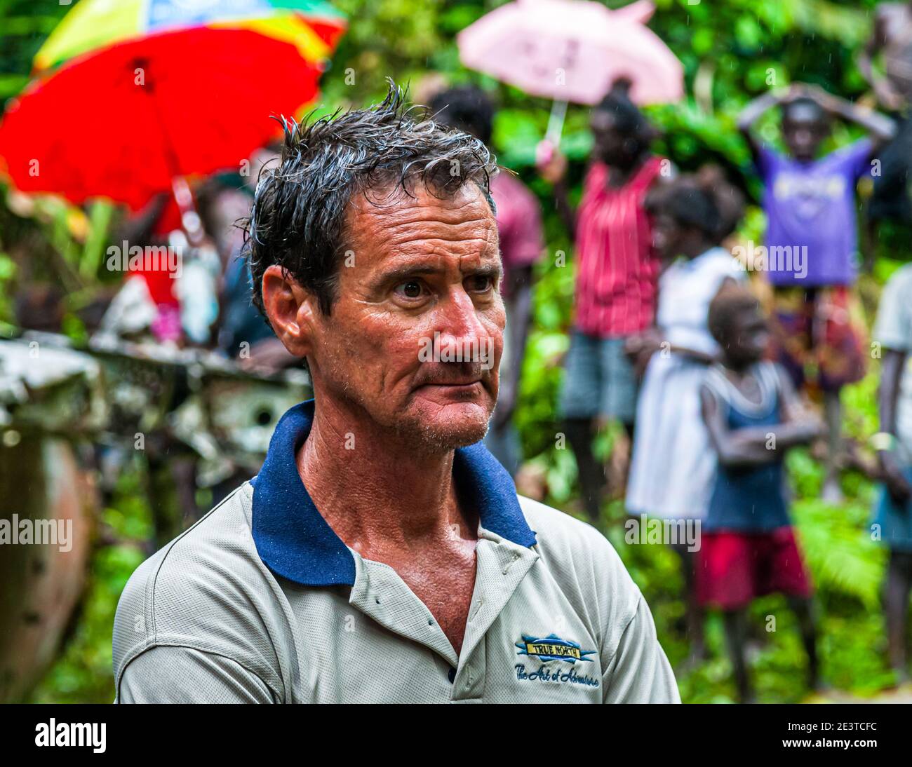 Rack di aerei dell'ammiraglio giapponese Yamamoto nella giungla di Bougainville, Papua Nuova Guinea Foto Stock