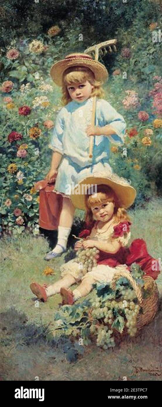 Makovsky - ritratto-di-artisti-bambini. Foto Stock