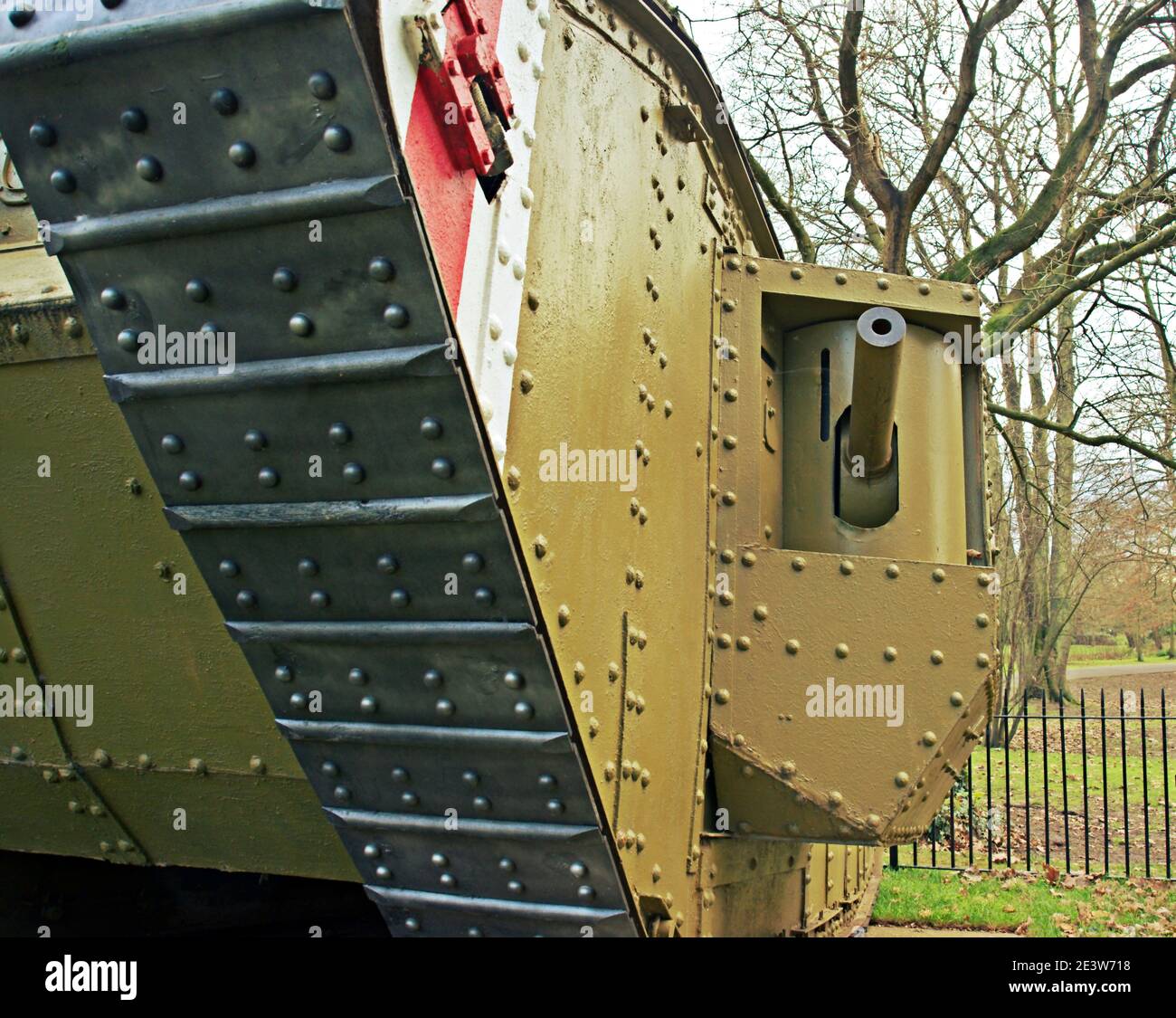 Primo piano della prima guerra mondiale replica serbatoio Foto Stock