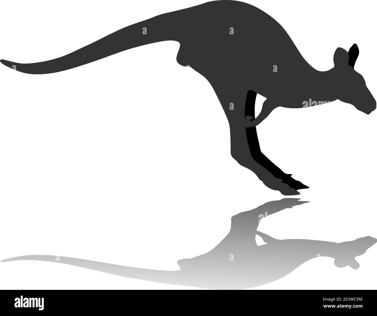 Vettore di silhouette Kangaroo Illustrazione Vettoriale