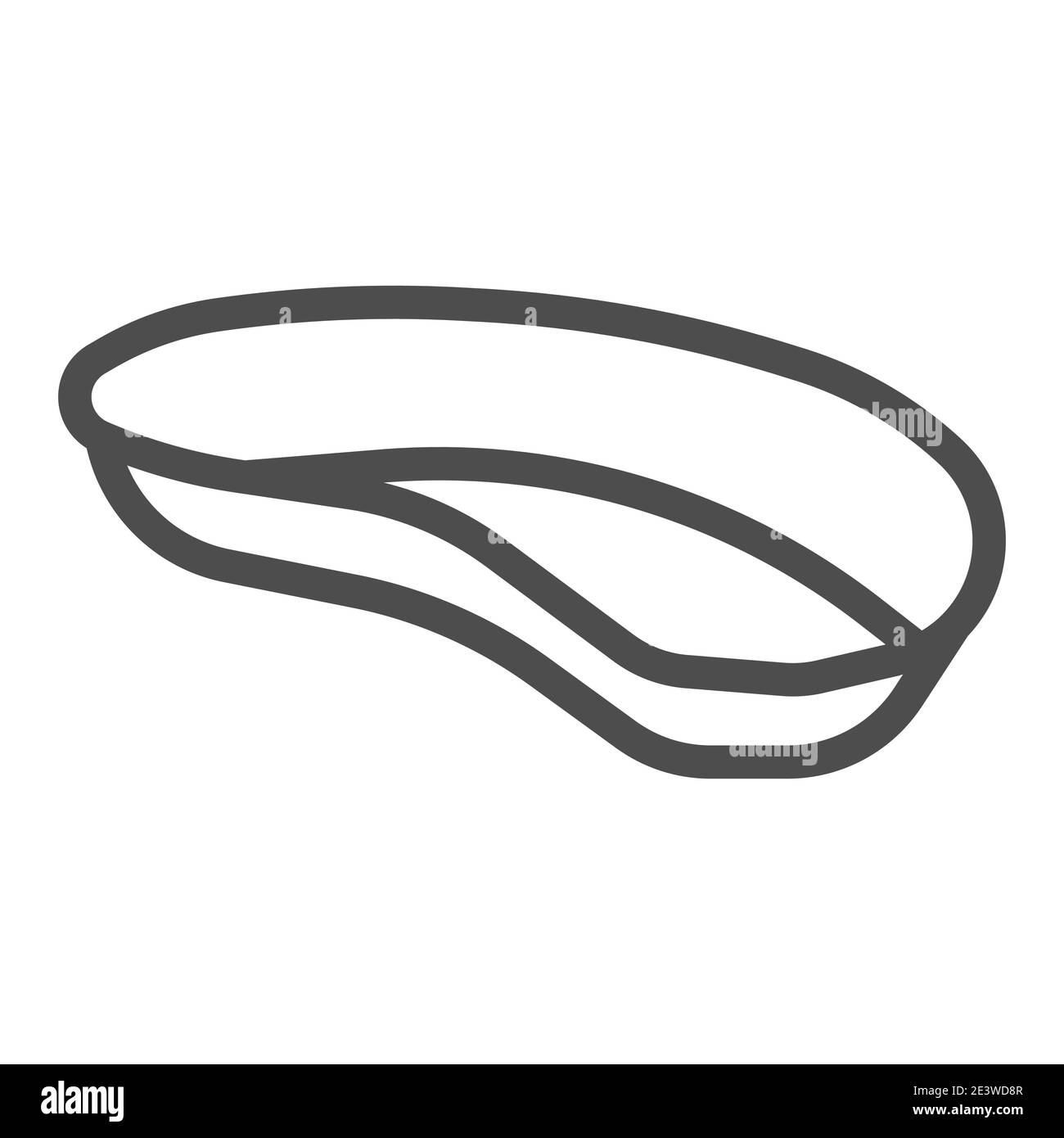 Icona della linea del vassoio medico, concetto degli strumenti odontoiatrici, segno del vassoio dentario in acciaio su sfondo bianco, icona del piatto del vassoio renale in stile contorno per il concetto mobile Illustrazione Vettoriale