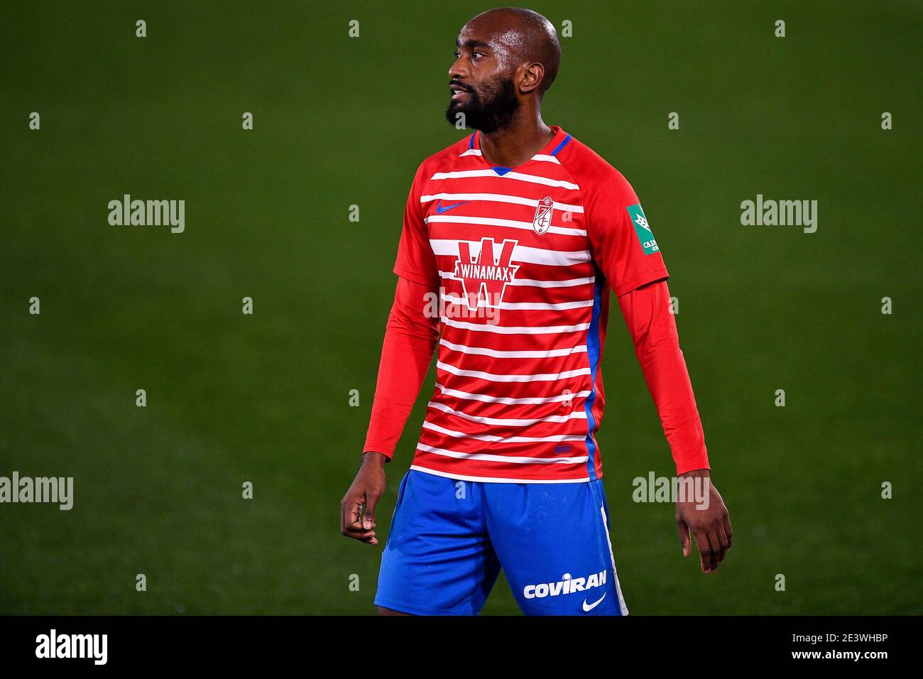 VILLARREAL, PAESI BASSI - GENNAIO 20: Dimitri Foulquier di Granada durante la Liga Santander partita tra Villarreal CF e Granada CF a Estadio Foto Stock