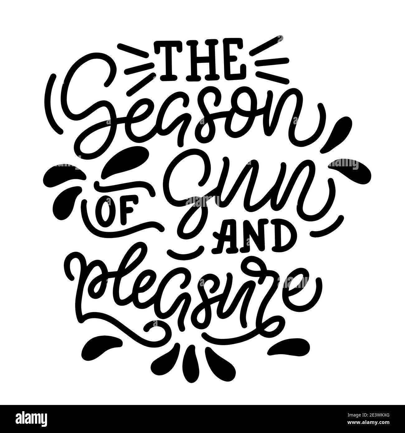 Lettering - la stagione del sole e del piacere Illustrazione Vettoriale