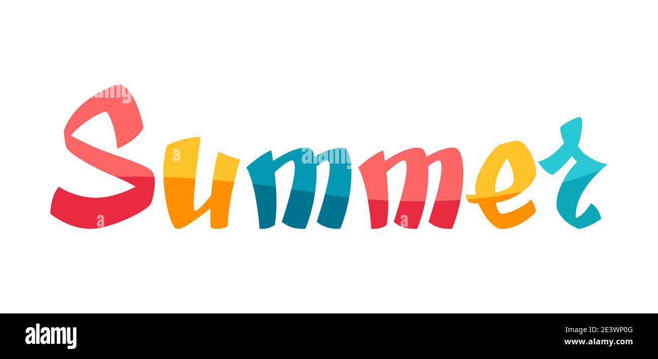 Scritta estiva. Illustrazione Vettoriale