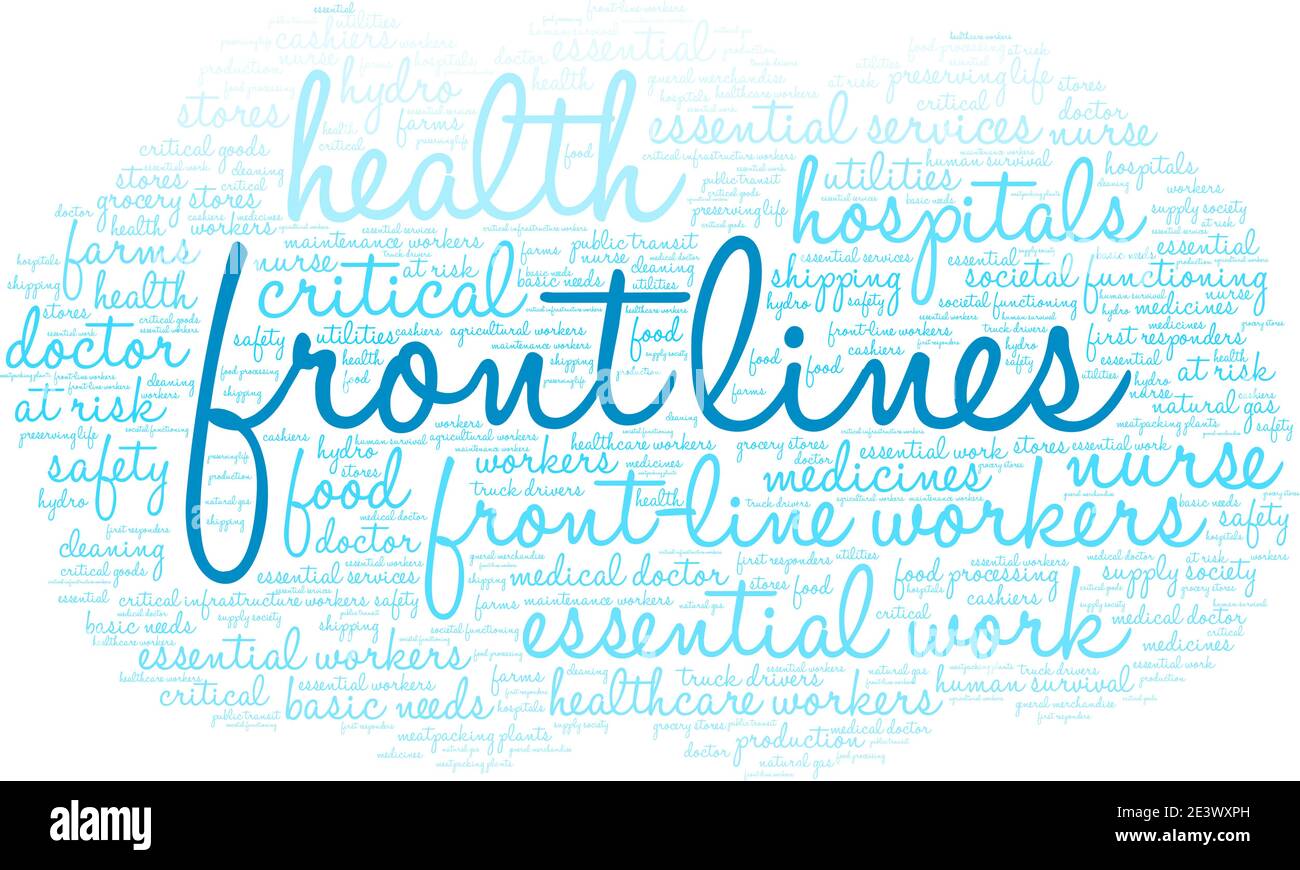 Nuvola di parole sui servizi essenziali su sfondo bianco. Illustrazione Vettoriale