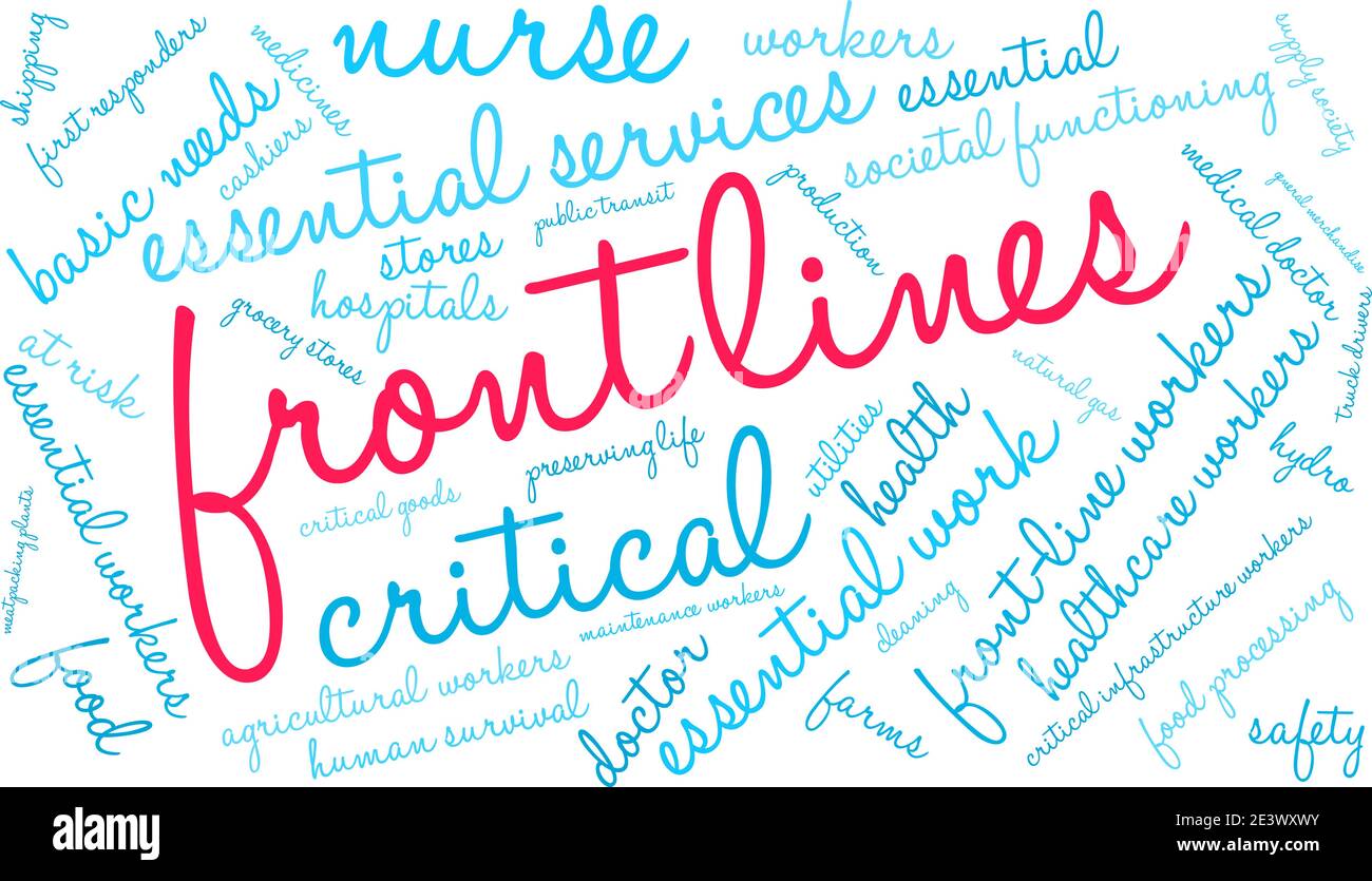 Nuvola di parole sui servizi essenziali su sfondo bianco. Illustrazione Vettoriale