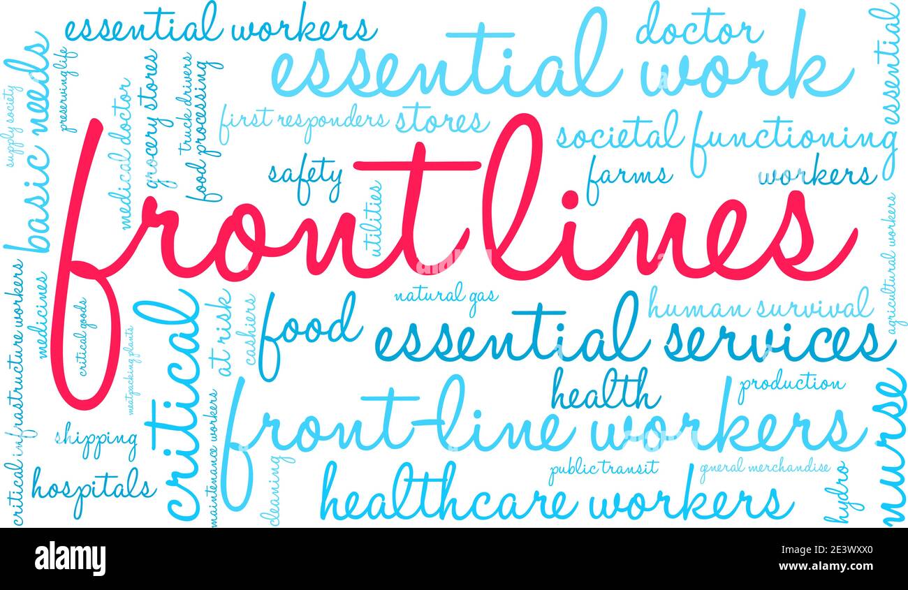 Nuvola di parole sui servizi essenziali su sfondo bianco. Illustrazione Vettoriale