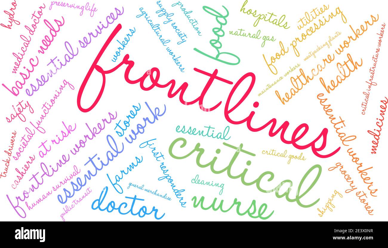 Nuvola di parole sui servizi essenziali su sfondo bianco. Illustrazione Vettoriale