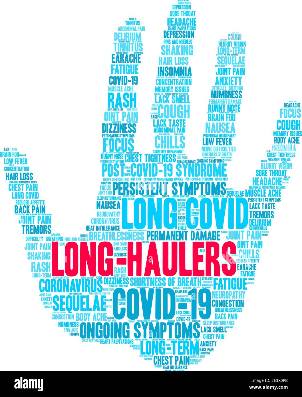 I trasportatori lunghi denominano nuvola su uno sfondo bianco. Illustrazione Vettoriale