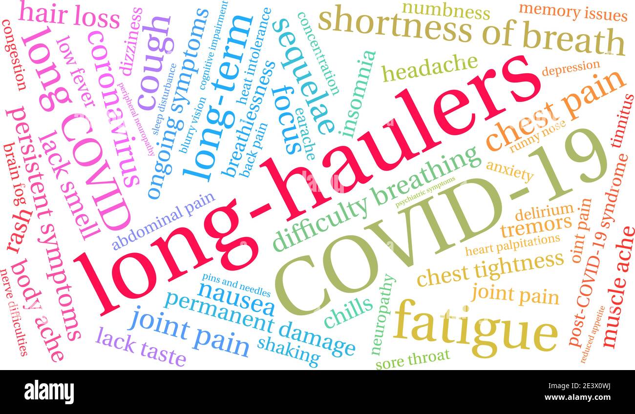 I trasportatori lunghi denominano nuvola su uno sfondo bianco. Illustrazione Vettoriale