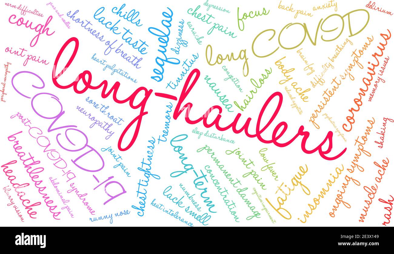 I trasportatori lunghi denominano nuvola su uno sfondo bianco. Illustrazione Vettoriale