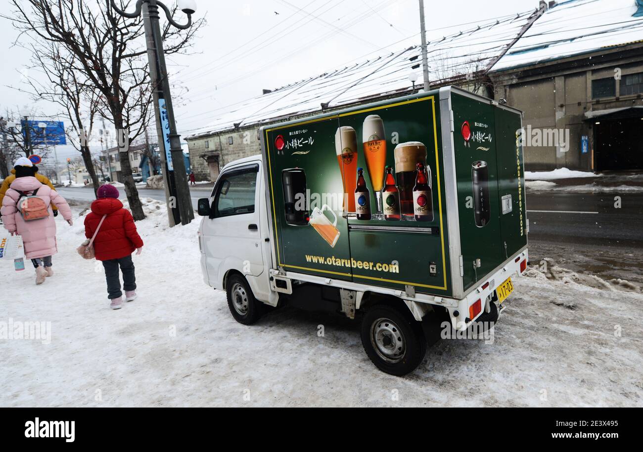 La microbirreria tedesca Otaru di Otaru, Hokkaido, Giappone. Foto Stock