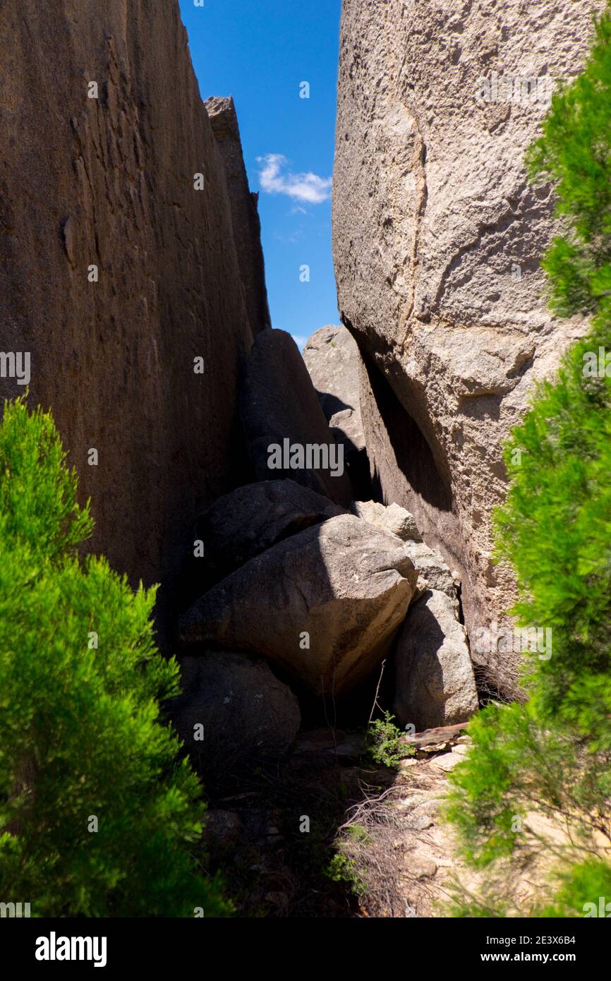 Caduta massi Foto Stock