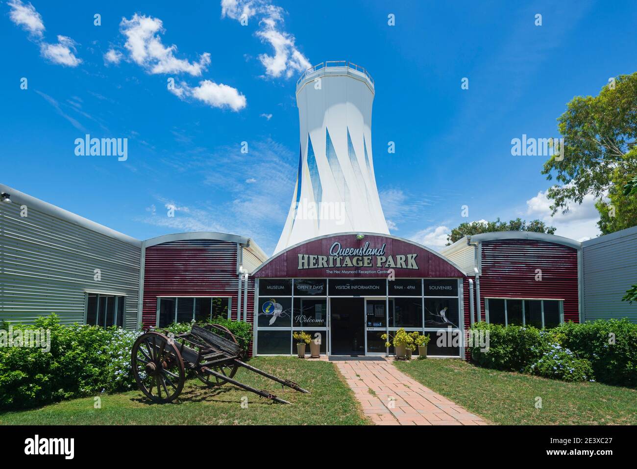 Queensland Heritage Park è una popolare attrazione turistica a Biloela, South East Queensland, QLD, Australia Foto Stock