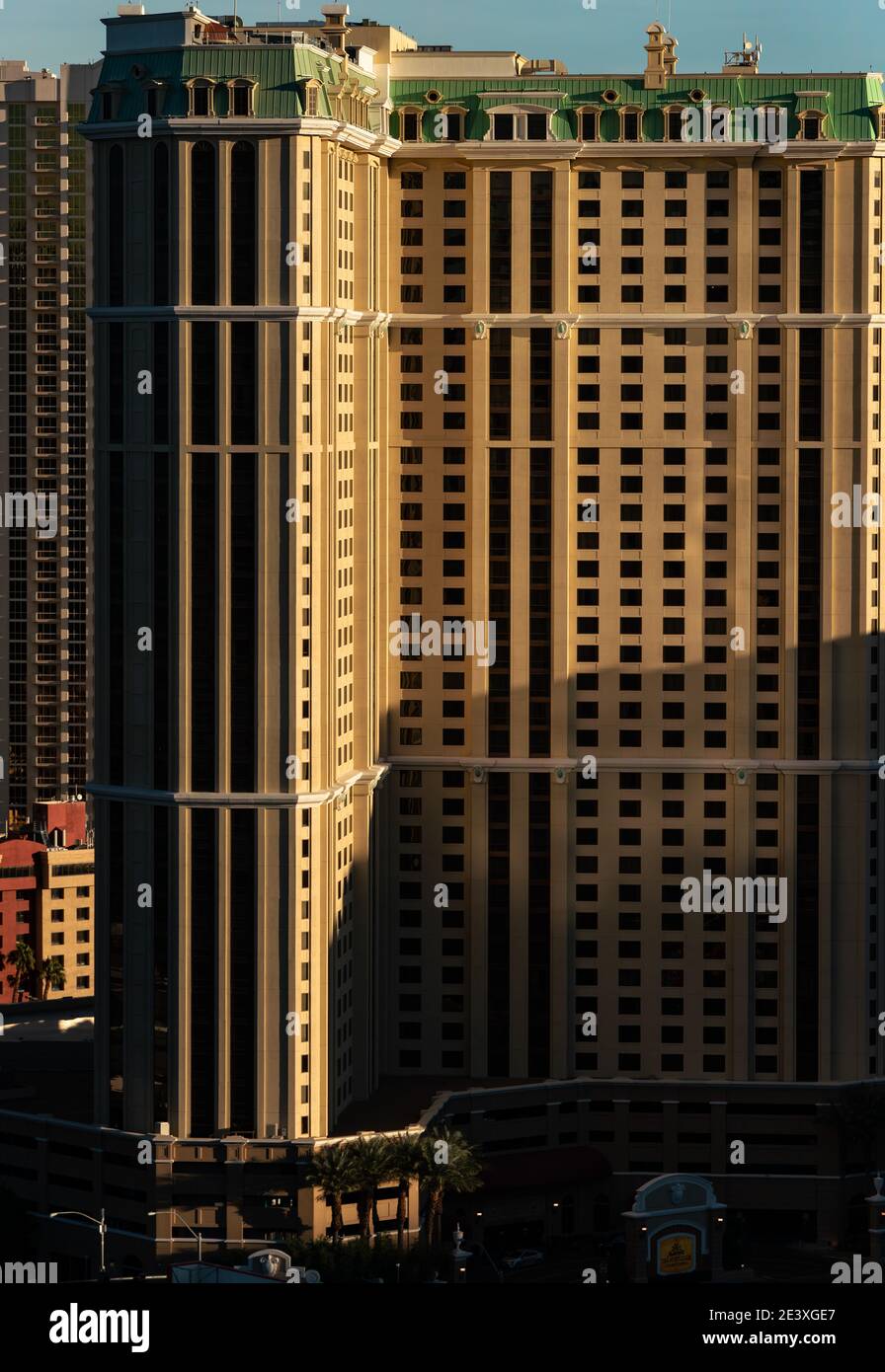 Marriott's Grand Chateau visto dal Cosmo Hotel a Las Vegas, Nevada Foto Stock