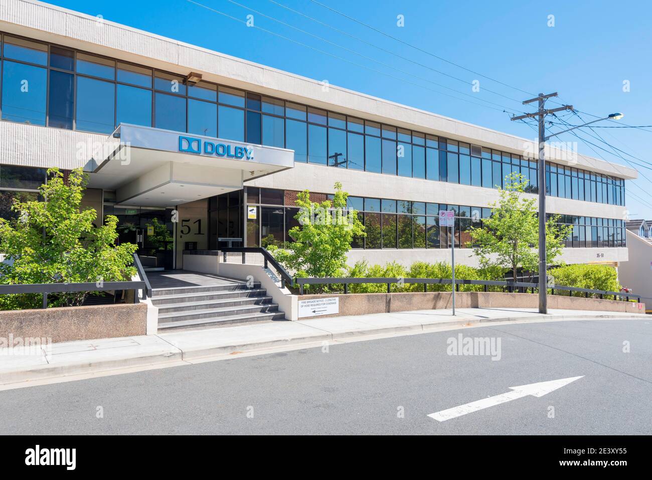 Gli eleganti e moderni uffici di Dolby Australia e BBC Studios a McMahons Point, Sydney, Australia Foto Stock