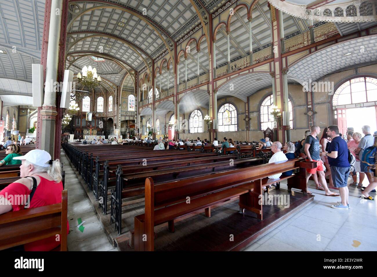 Martinica, Fort de France: Iinterior della Cattedrale di St. Louis, edificio registrato come monumento storico nazionale ('Monument historique' francese) Foto Stock