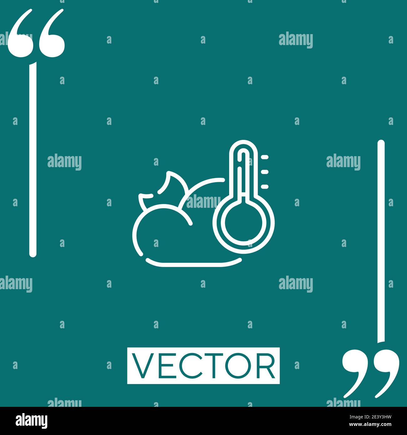 Icona vettore a freddo icona lineare. Linea stroked modificabile Illustrazione Vettoriale