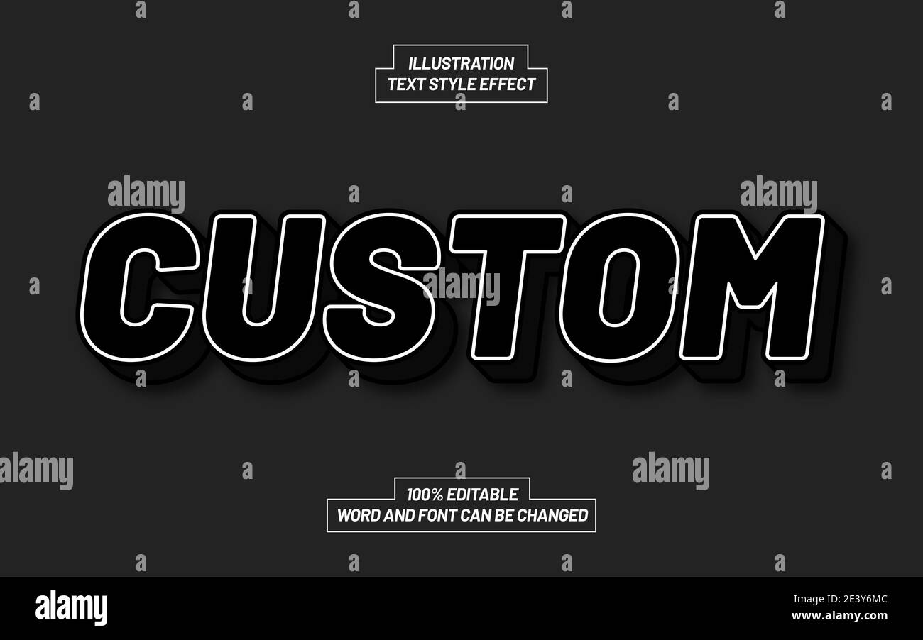 Stile effetto testo personalizzato Illustrazione Vettoriale