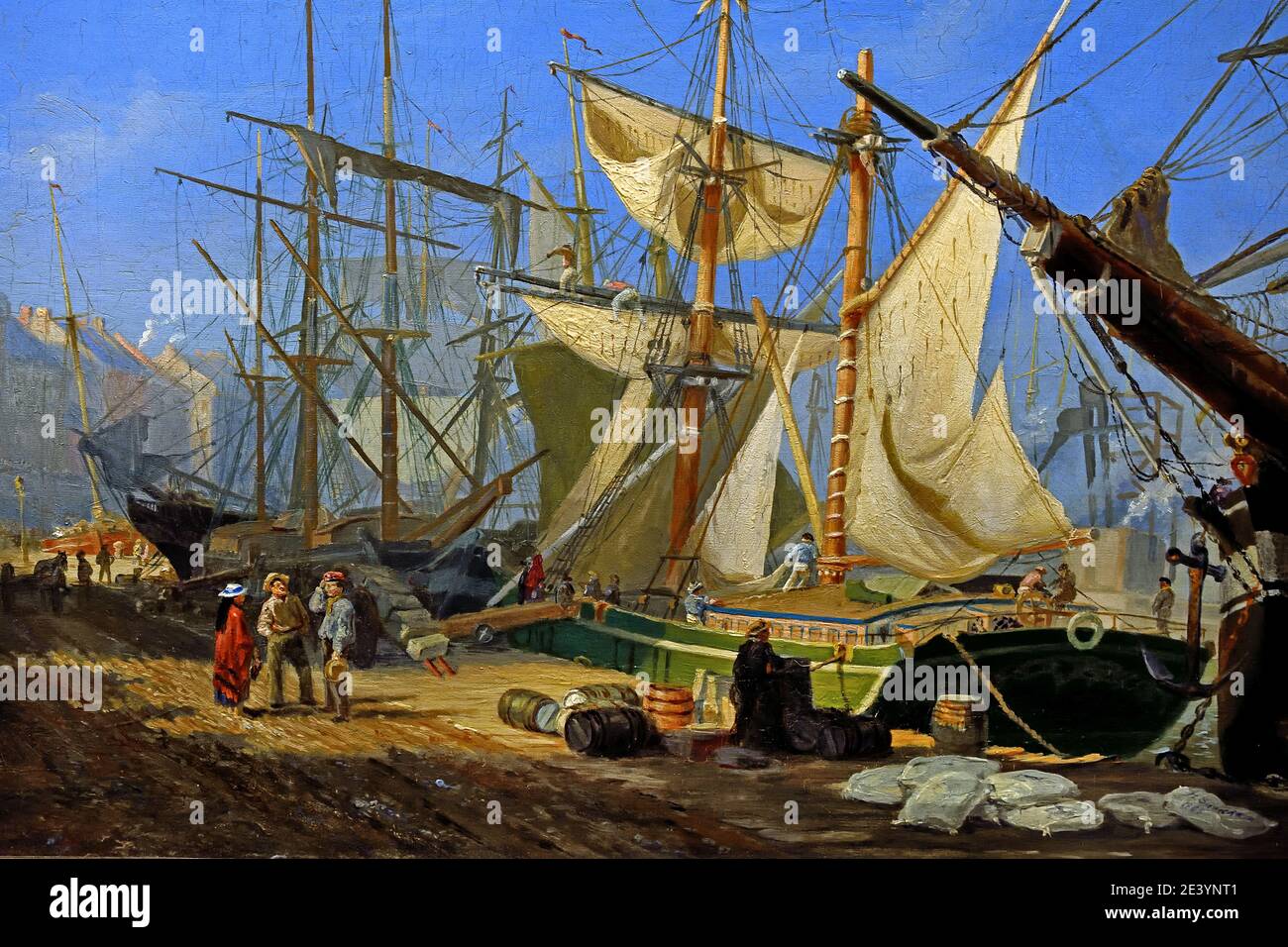 Sera sul molo, o Montreal Harbour 1868 Henry Sandham, Montreal, 1842 – Londra 1910 Canada, Canada, Foto Stock