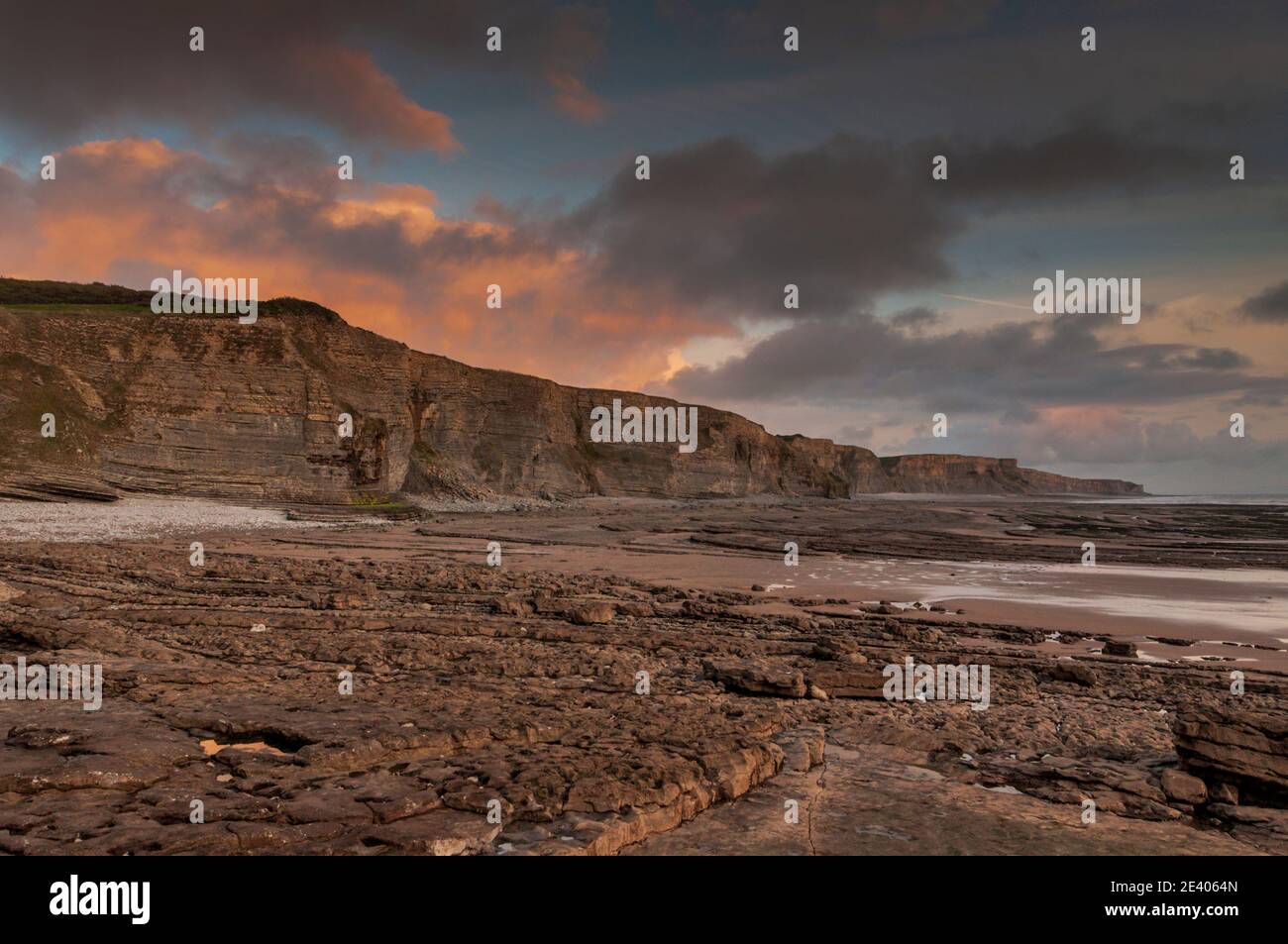 2014.10.01 Dunraven Bay e Traeth Mawr Foto Stock