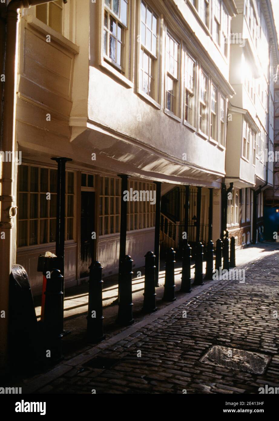 C. 1693. Tardi 17.c finestre, londra, vicolo centrale del tempio Foto Stock