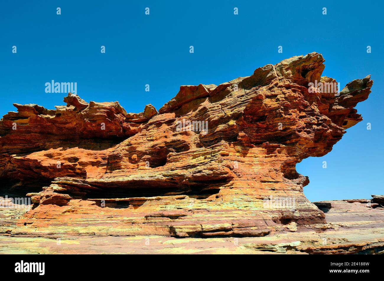 Australia, Parco Nazionale di Kalbarri, formazione di rocce a nature finestra Foto Stock