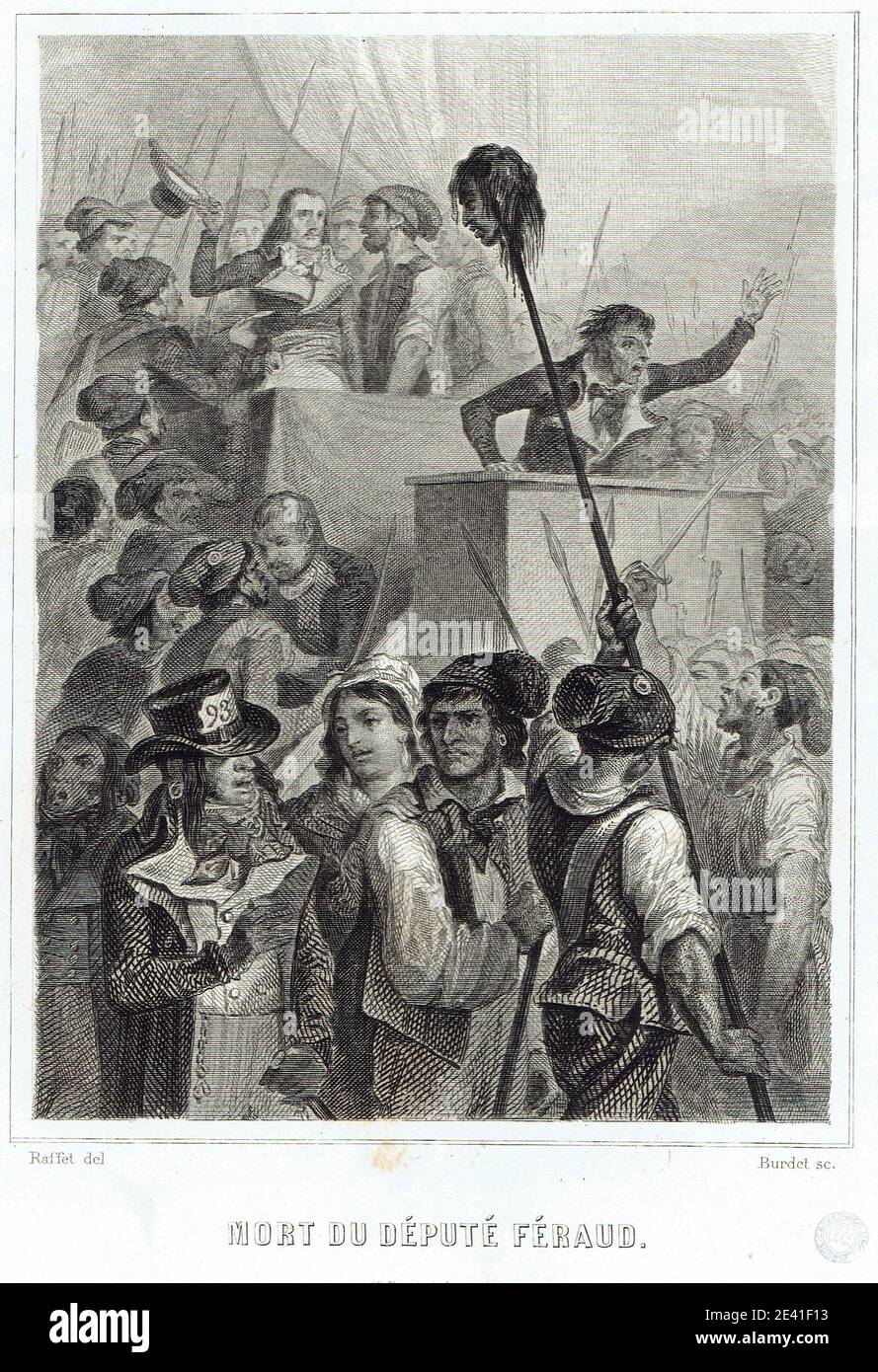 Assassinat du conventionnel Féraud le 20 maggio 1795 Foto Stock