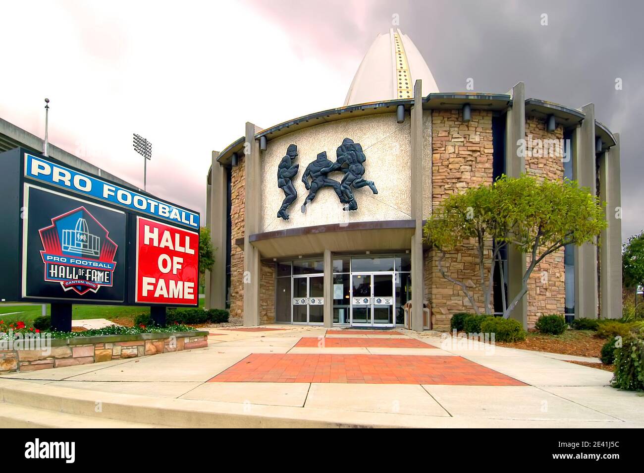 Professional National Football Hall of Fame situato a Canton, Ohio Foto Stock