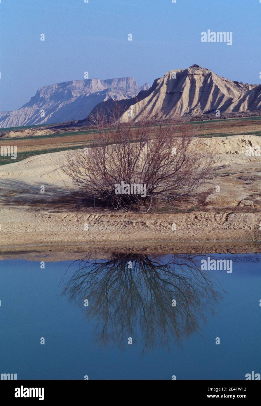 Landschaft mit See Foto Stock